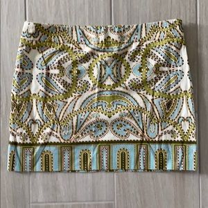 J. Crew Factory NWT Paisley side zip skirt; size 8